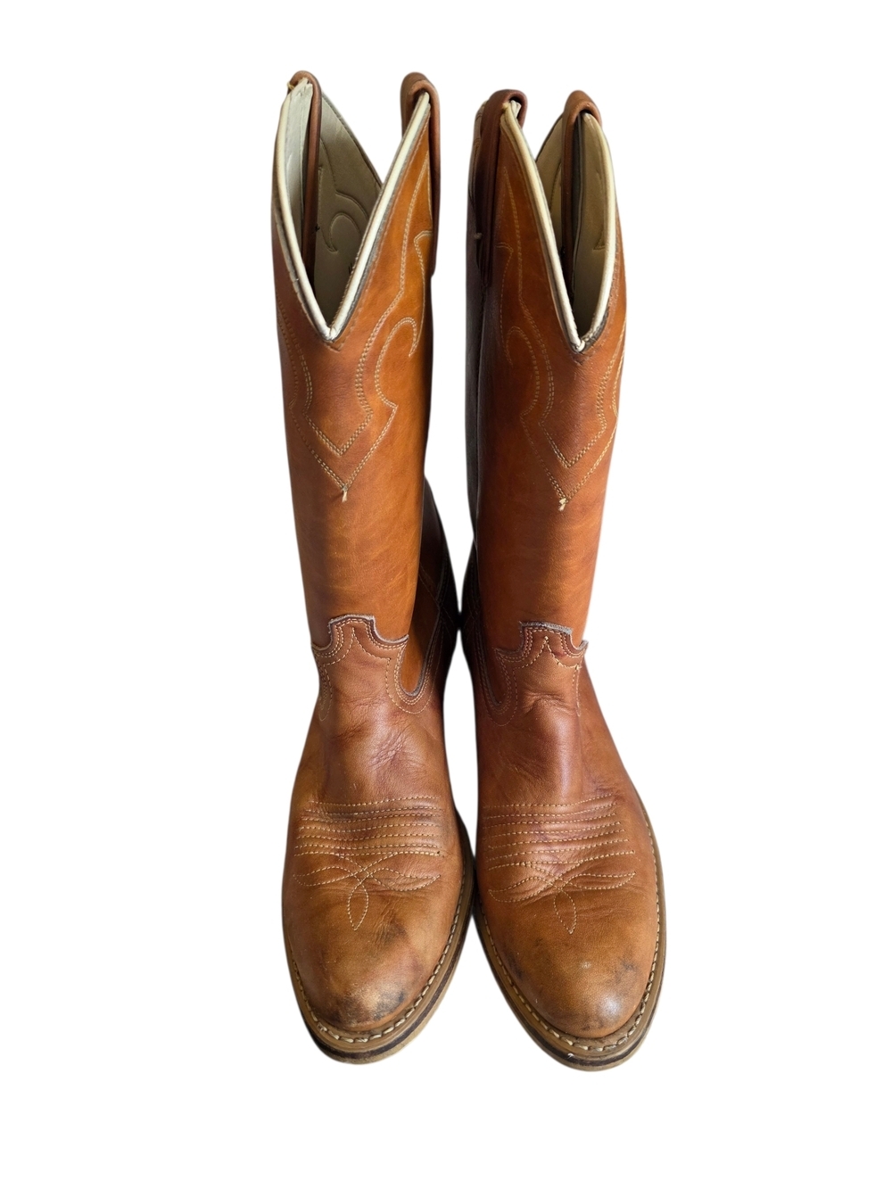 🤎 Dingo Western Leather Cowboy Boots – Women’s 9D – Brown Classic Stitch